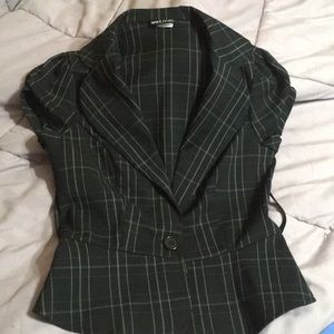 Black cap sleeve blazer